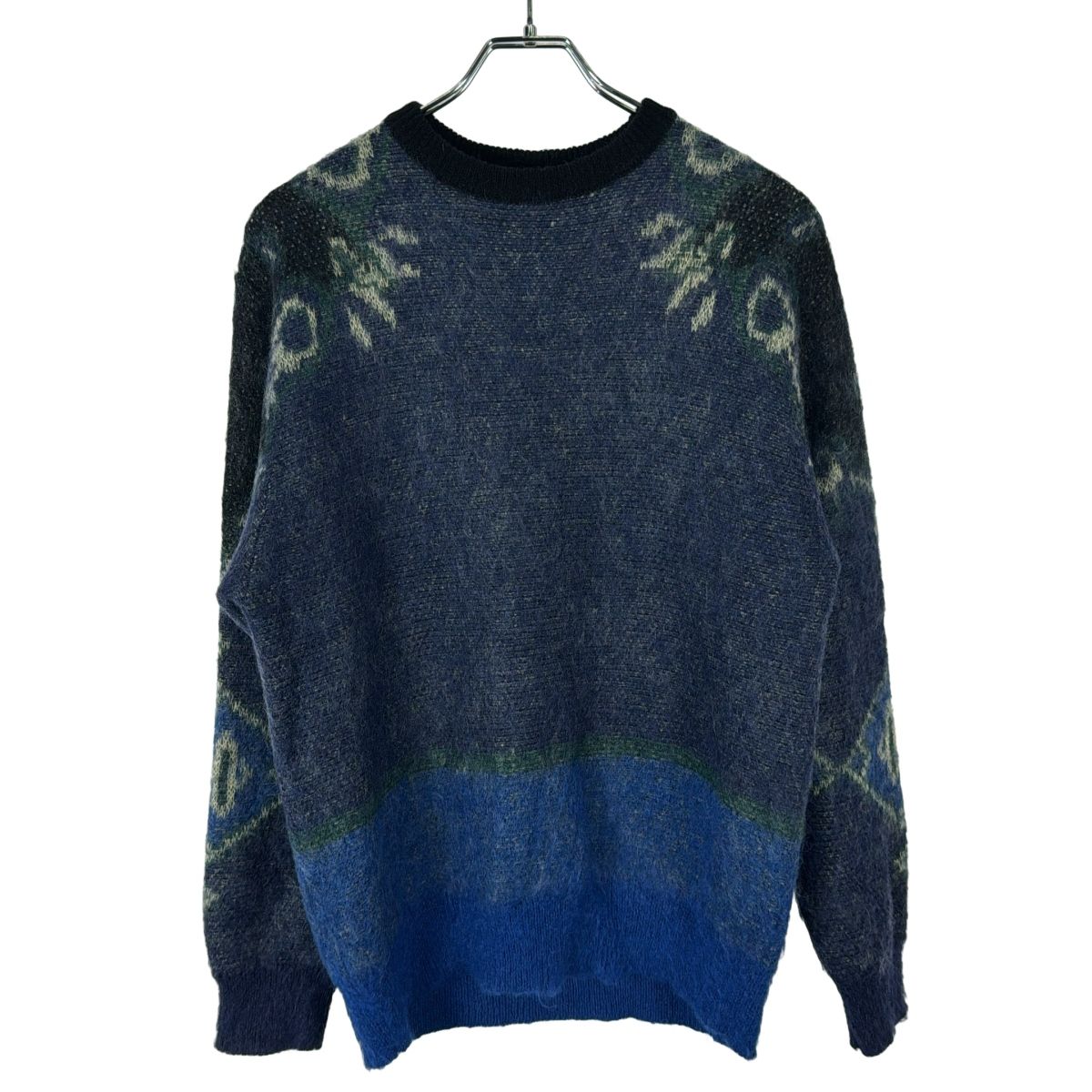 TOGA PULLA トーガ プルラ 21AW Mohair Jacquard knit pullover モヘアニットセーター TP12-XN207 ブルー 36 ITN0WL413RU2 TOGA PULLA トーガ プルラ 21AW Mohair Jacquard knit pullover