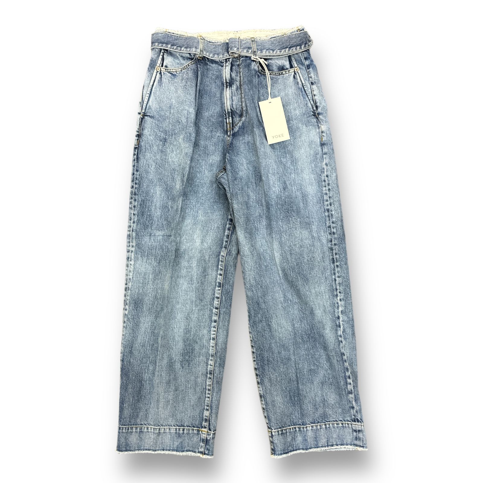 定価49500円 新品 YOKE 23SS CUT-OFF WIDE DENIM PANTS カット 定価49500円 新品 YOKE 23SS CUT-OFF WIDE DENIM PANTS カット
