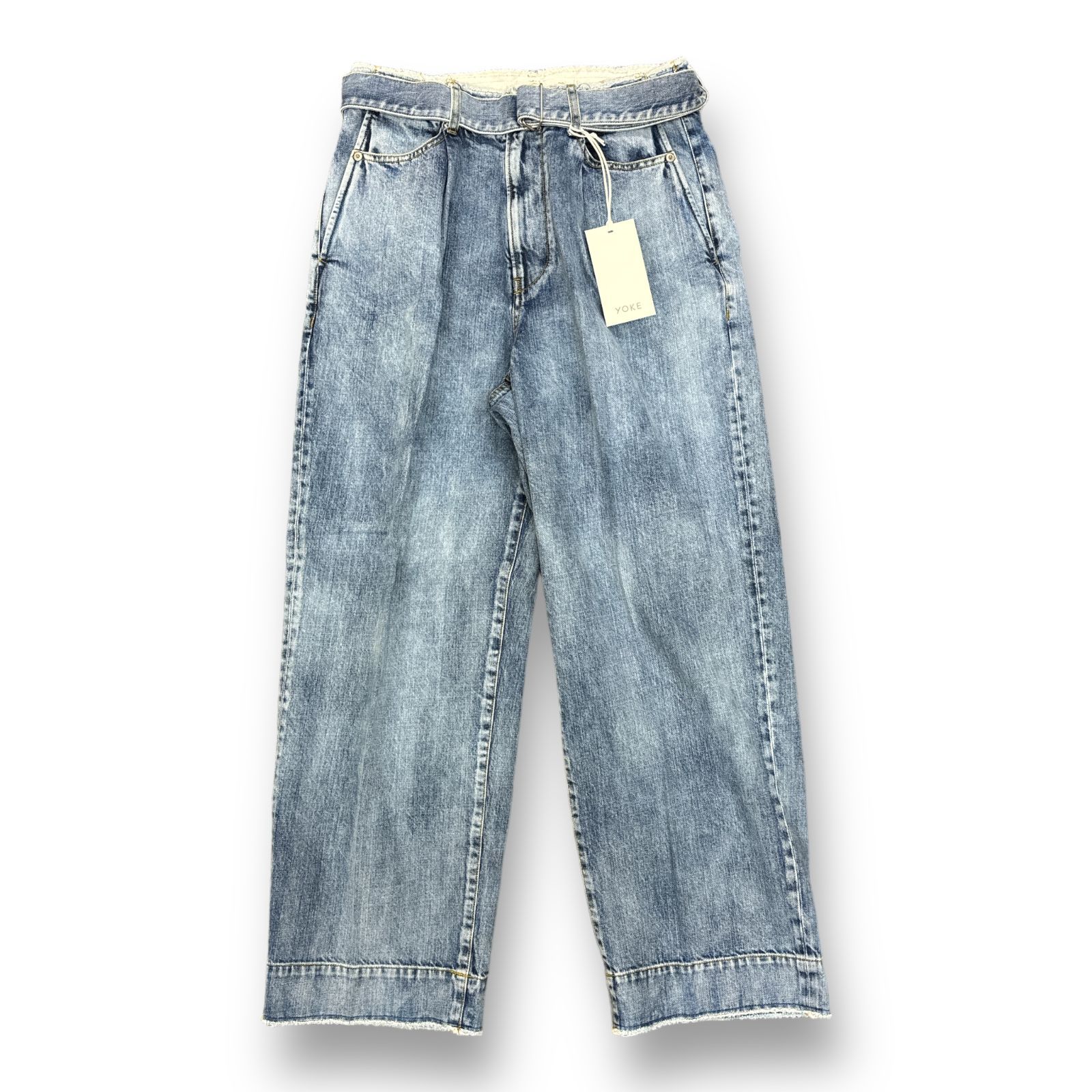 定価49500円 新品 YOKE 23SS CUT-OFF WIDE DENIM PANTS カットオフ ワイド デニム パンツ ジーンズ ヨーク  YK23SS0514P インディゴ 3 61081A - メルカリ