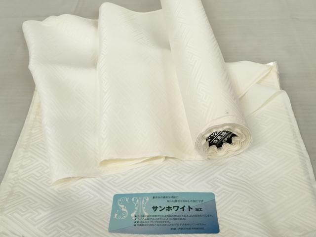 平和屋着物○長襦袢 無双仕立て 紗綾形地紋 重ね山文 正絹 逸品 CAAV4740vp