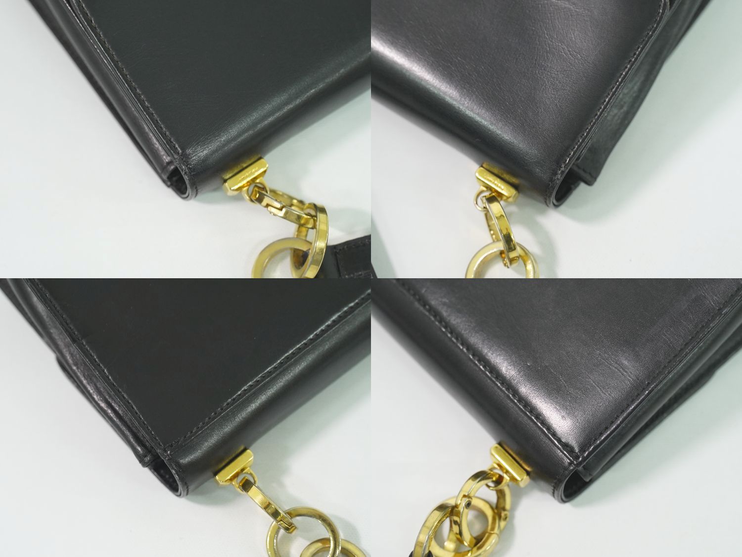 本物 サルヴァトーレ フェラガモ Salvatore Ferragamo ガンチーニ ミニ ショルダーバッグ ポシェット レザー ブラック Gancini バッグ 中古 本物 サルヴァトーレ フェラガモ Salvatore Ferragamo ガンチーニ ミニ
