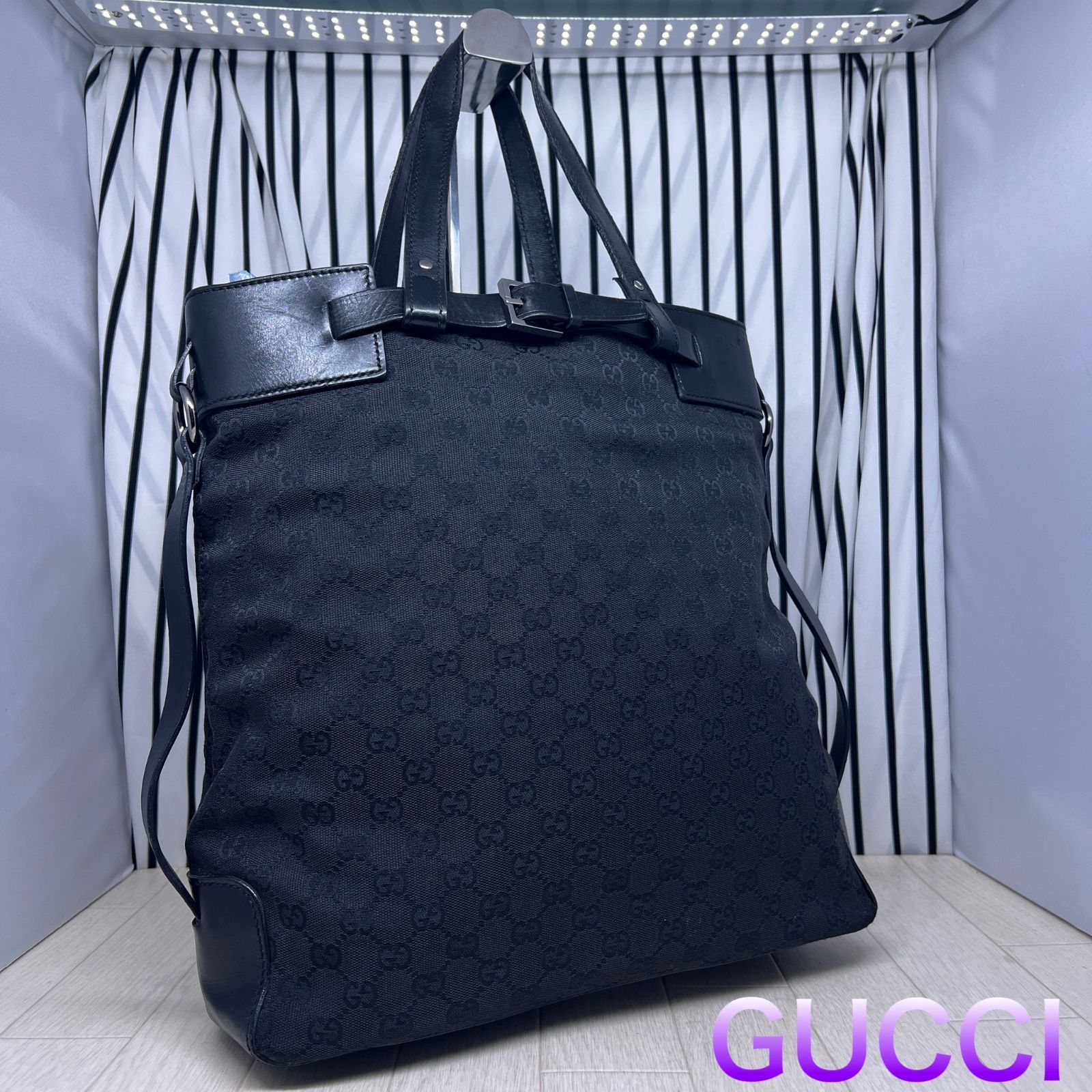 GUCCI グッチ GG柄 トートバッグ A4収納可能 男女兼用 格安】GUCCI×グッチ GG柄A4収納可能トートバッグ - メルカリ