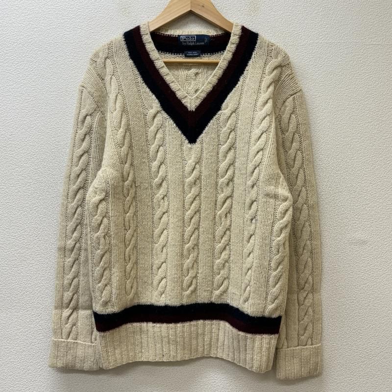 Polo by RALPH LAUREN ポロバイラルフローレン ニット セーター 長袖 KR-RL-HW3411 インパクト21期 Vネック ライン ウール ケーブル編み