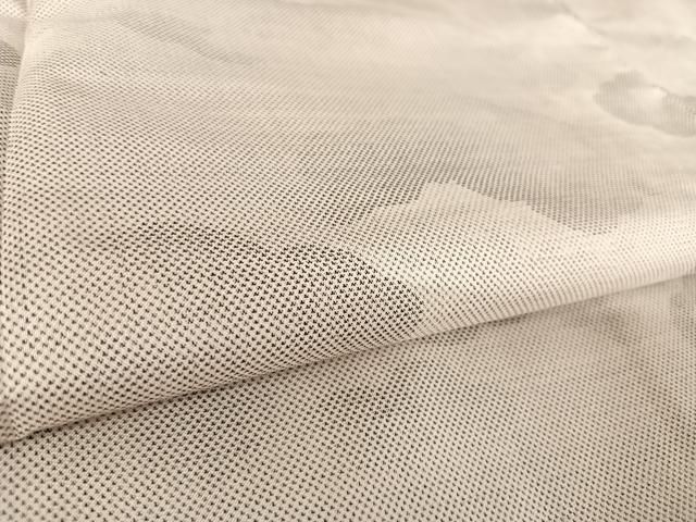 平和屋着物○本場結城紬 重要無形文化財 80亀甲 飛び亀甲柄 菊尽くし