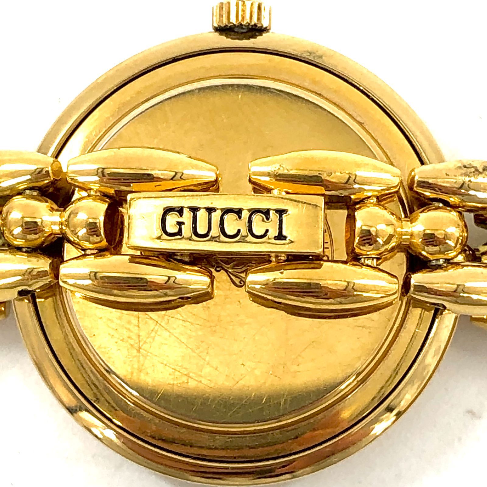GUCCI グッチ チェンジベゼル 1100-L 1200L SS/QZ ホワイト文字