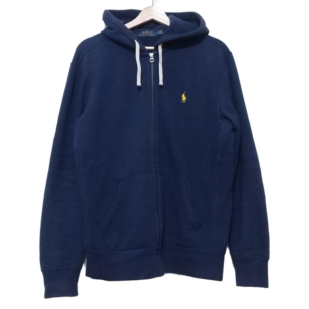 ポロラルフローレン スエット パーカー 長袖 ネイビー クマ サイズM 中古・古着通販】POLO RALPH LAUREN (ポロ・ラルフローレン