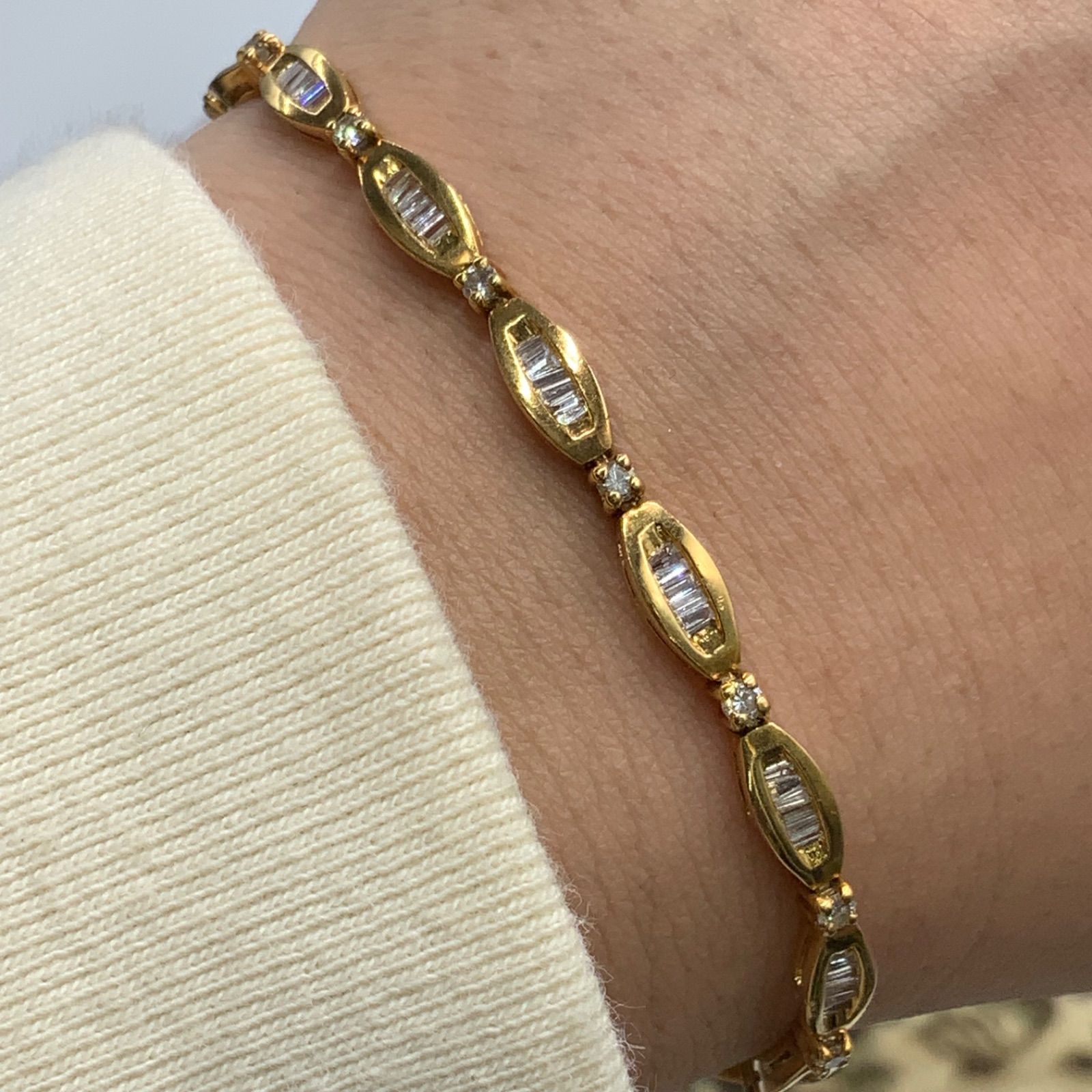 K18 ダイヤ ブレスレット 1.6ct 約18cm 11.5g - メルカリ