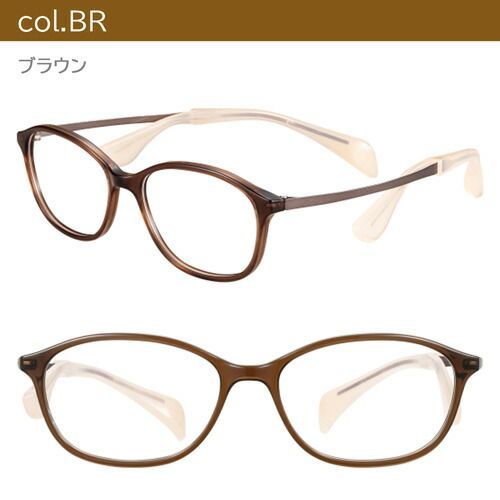 Choco See ちょこシー 鼻に跡がつかない メガネ 老眼鏡 FG24517 col.BR 