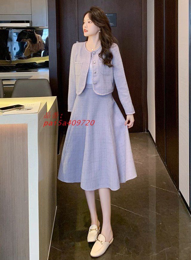 ツイードスカート ノーツイードジャケット