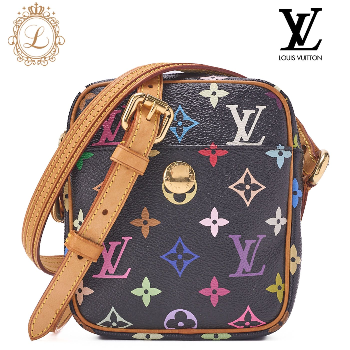 LOUIS VUITTON ルイヴィトン モノグラム モノグラム マルチカラー リフト M40056 ショルダーバッグ 黒 ゴールド金具 送料無料