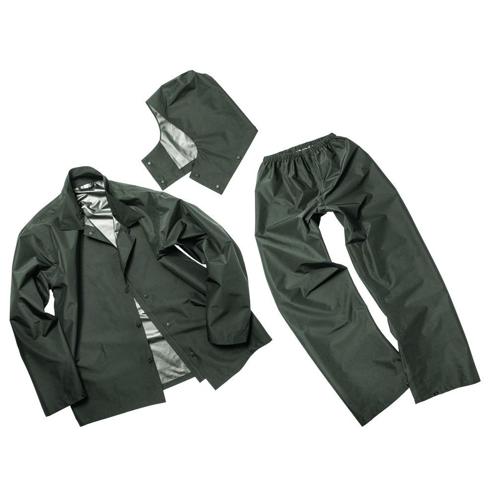 オフブラック  LLサイズ  きどらないレインウェアセットアップ マック レインウェア AS-4700 Makku レインスーツ レインコート 上下 メンズ レディース 男女兼用 ユニセックス スナップボタン 通