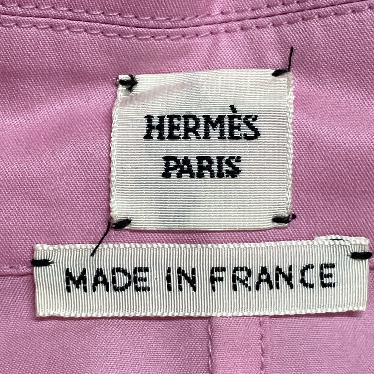 HERMES 25AW 海外限定 レディース ミニ シャツワンピ 綿 ピンク エルメス ワンピース サイズ40 M レディース - 3E0548DX ピンク