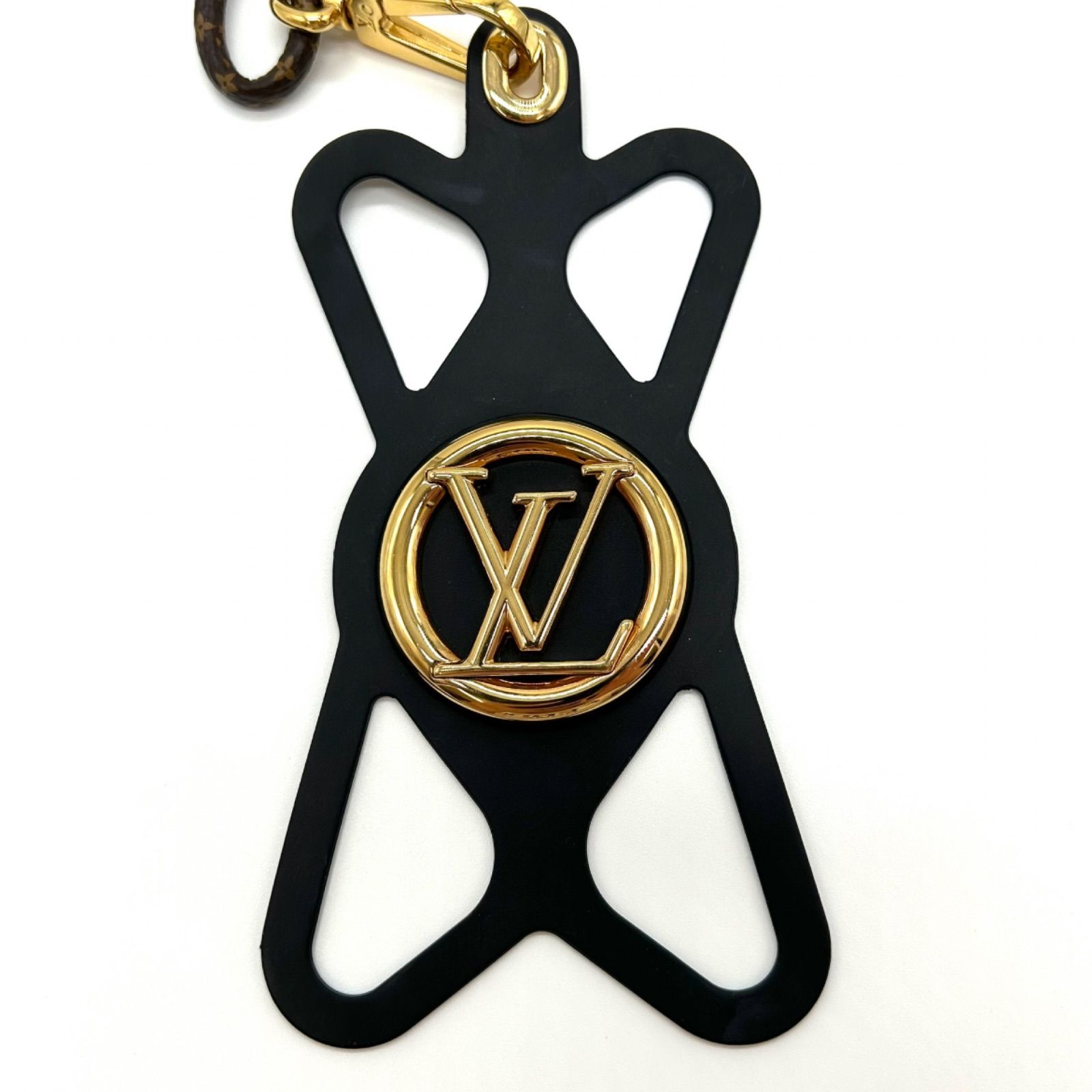 LOUIS VUITTON ルイヴィトン モノグラム フォンホルダー ルイーズ M68382 iPhone スマホ ネックストラップ アクセサリー ラバー シリコン