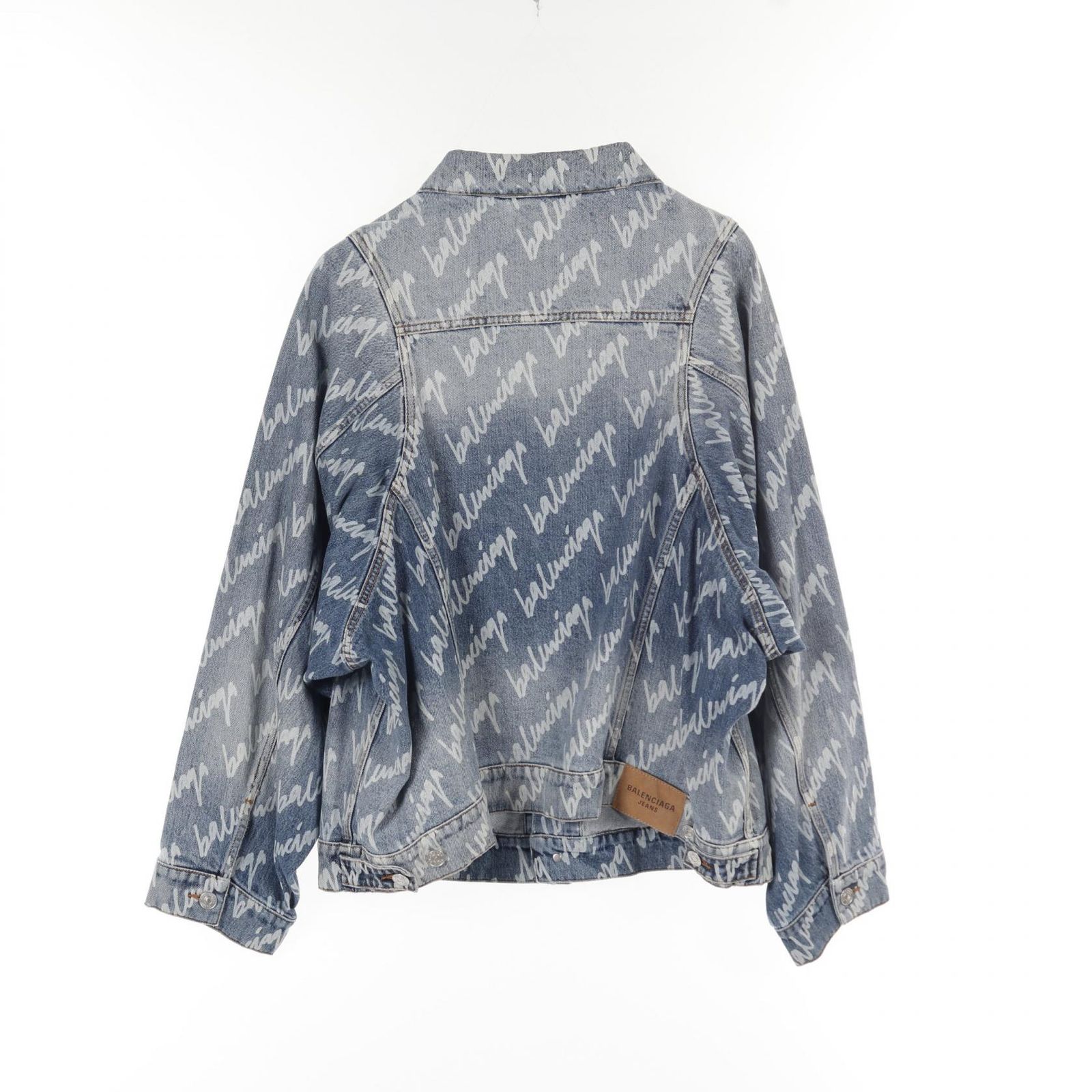 BALENCIAGA バレンシアガ オールオーバーロゴ デニムジャケット
