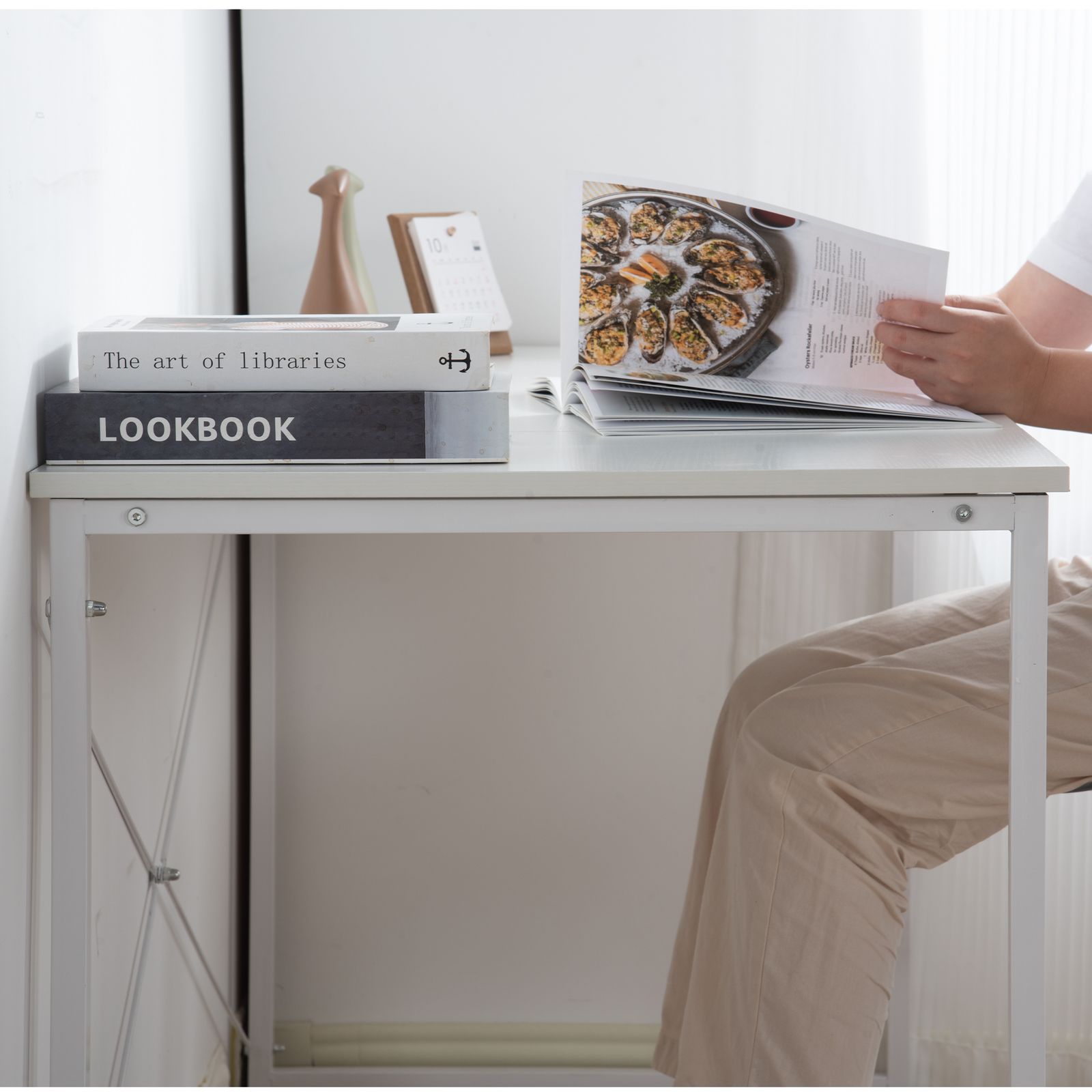 ホワイト パソコンデスク