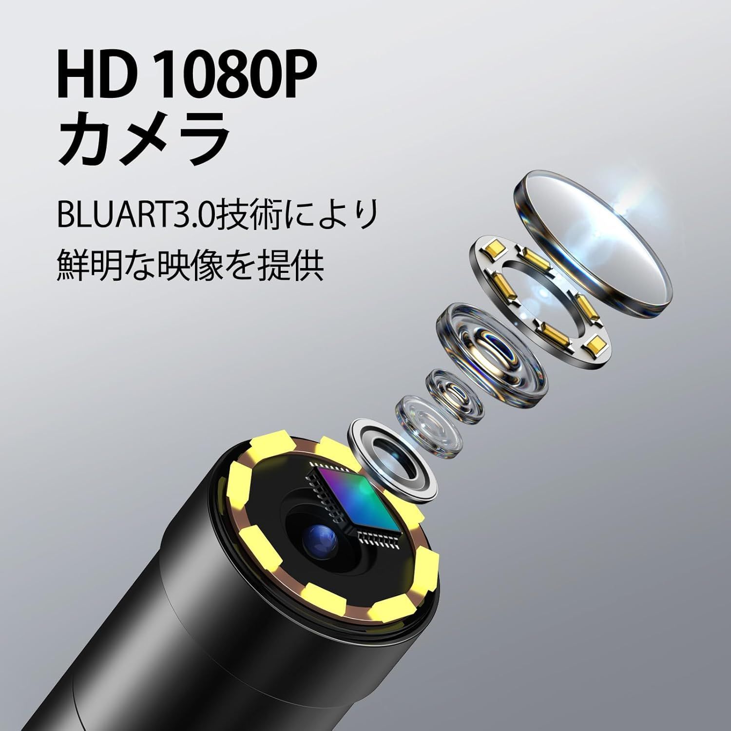 IP67防水 5m半剛性ケーブル