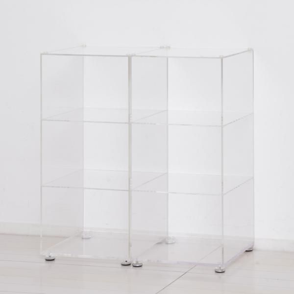 [新品] クロシオ(Kuroshio) アクリリック シューズラック 23370 幅26×奥行29×高さ54.5(56)cm(1ヶ) 2個組