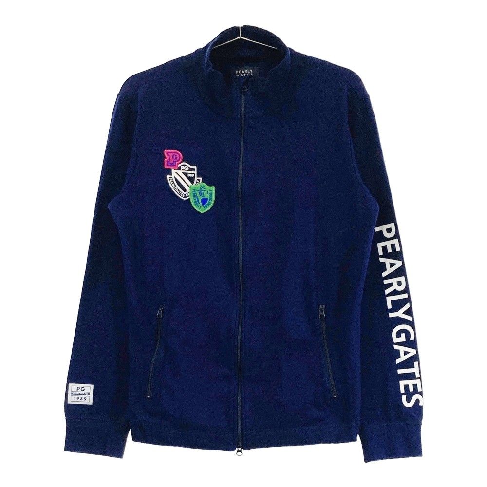 サイズ：4 PEARLY GATES パーリーゲイツ  ニットジップジャケット  ネイビー系 [240101455778] ゴルフウェア メンズ ストスト PEARLY GATES パーリーゲイツ ニットジップジャケット ネイビー