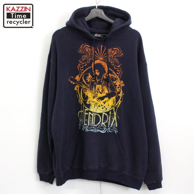 00s ジミ・ヘンドリックス Jimi Hendrix サイケデリック スウェット パーカー メンズ XLサイズ相当 ビッグサイズ オーバーサイズ