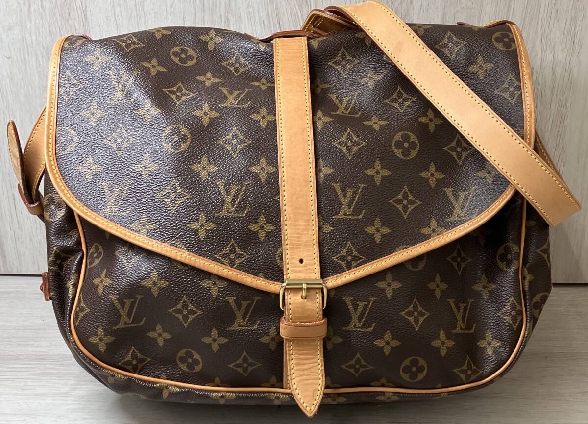 LOUIS VUITTON ルイヴィトン モノグラム M42254 ソミュール ブラウン ショルダーバッグ メンズバッグ