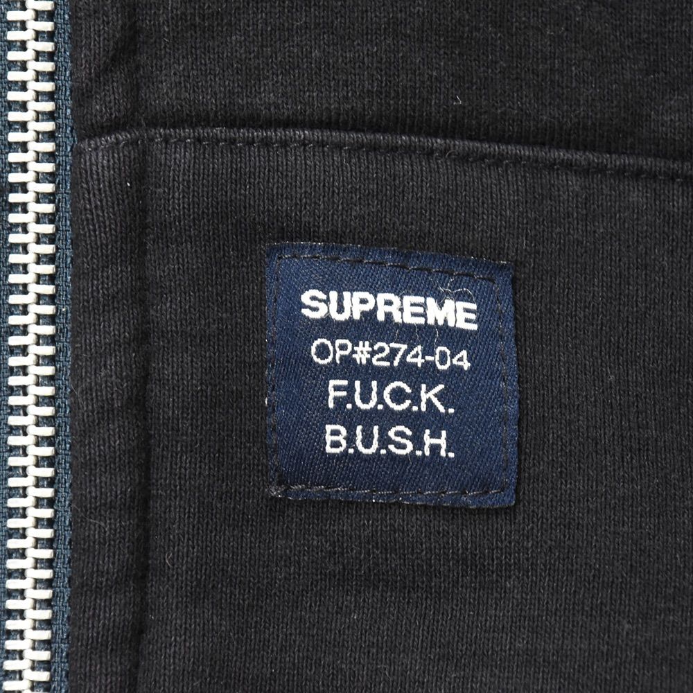 BCランク】Supreme シュプリーム ジップパーカー サーマル Fuck Bush