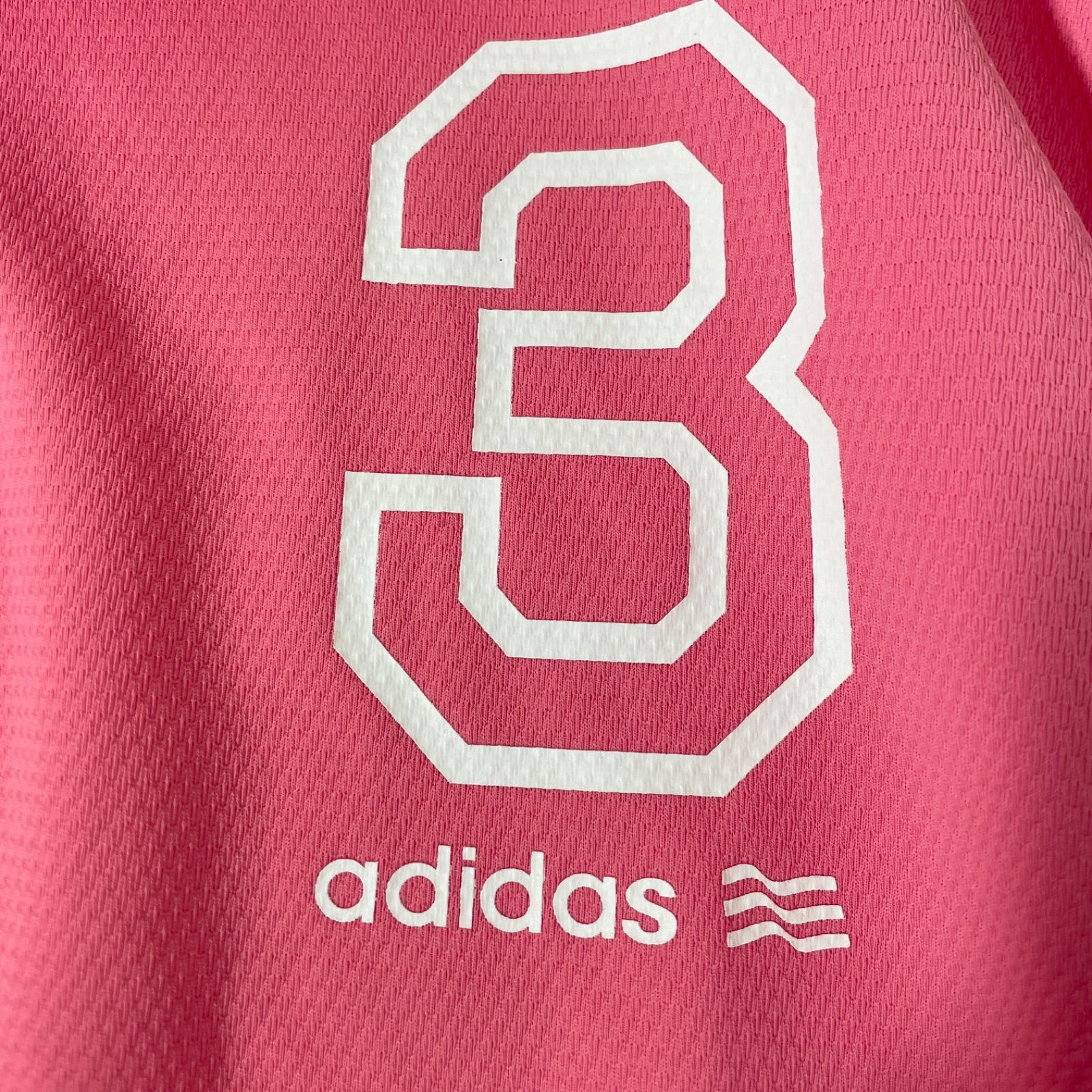 adidas アディダス スリーストライプポロシャツ ピンク L No.3