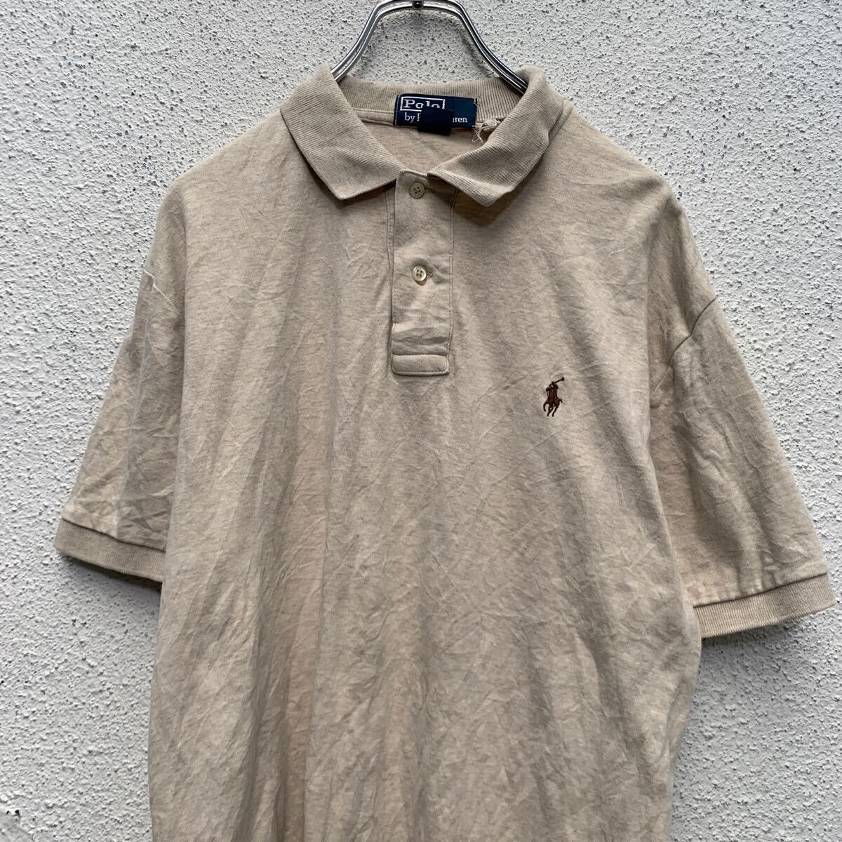 Polo Ralph Lauren 半袖 無地ポロシャツ L～ ベージュ ポロ
