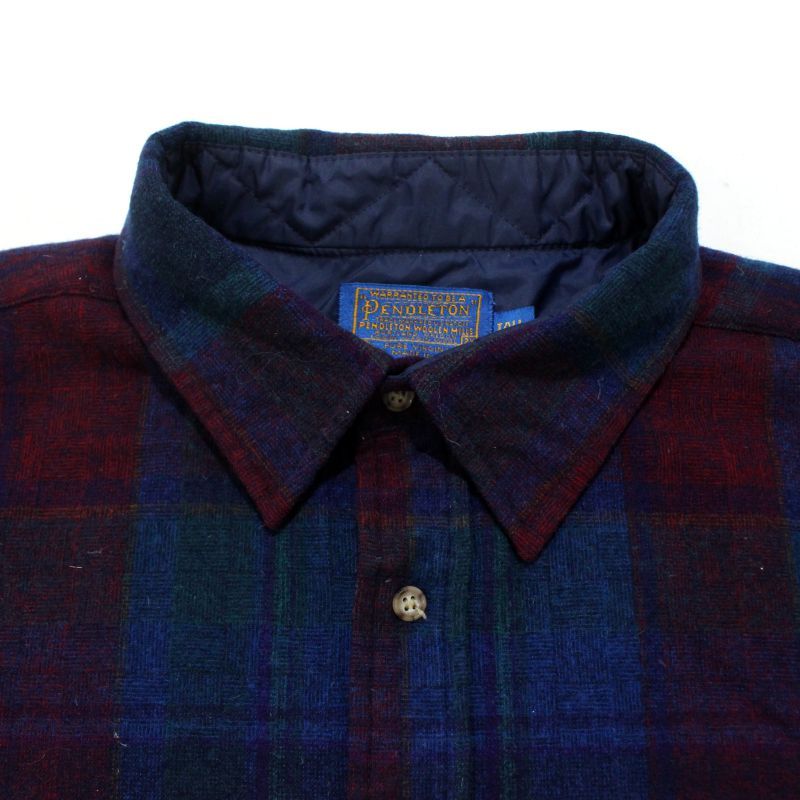80s USA製 vintage PENDLETON チェック柄 ウール 長袖シャツ メンズ
