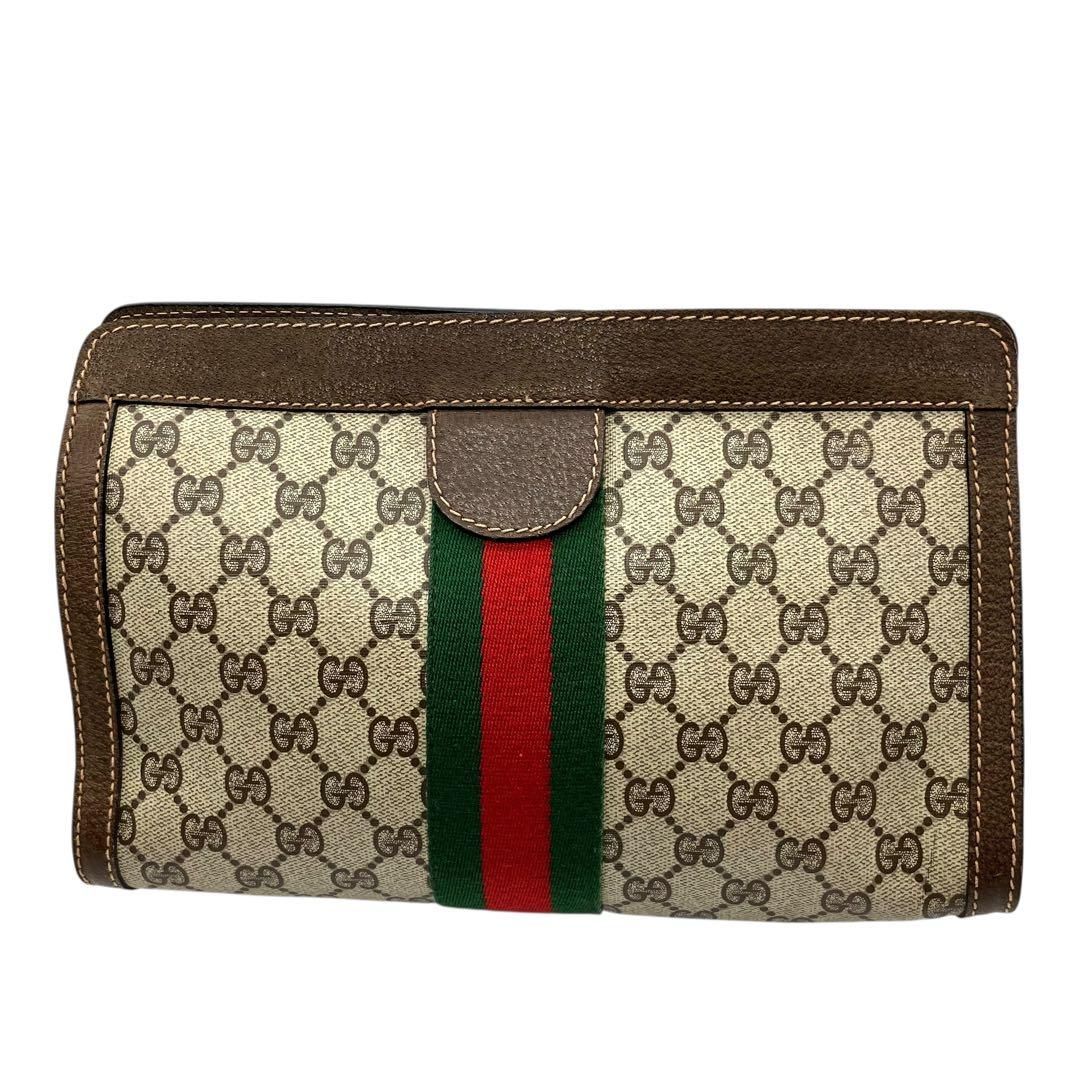 外観美品 2103 GUCCI クラッチバッグ シェリーライン GG