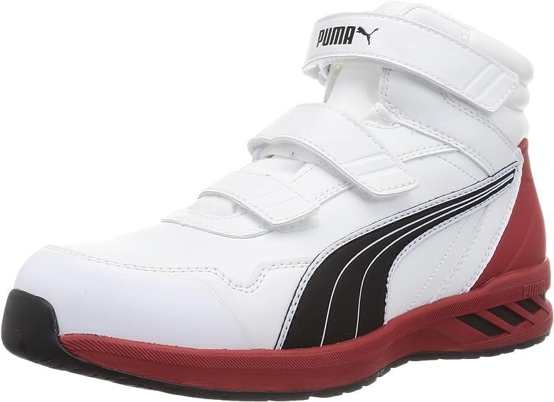 PUMA ライダー 安全靴 作業靴 セーフティシューズ ミドルカット 25cm 25.5cm 26cm 26.5㎝ 27cm 28cm ホワイト