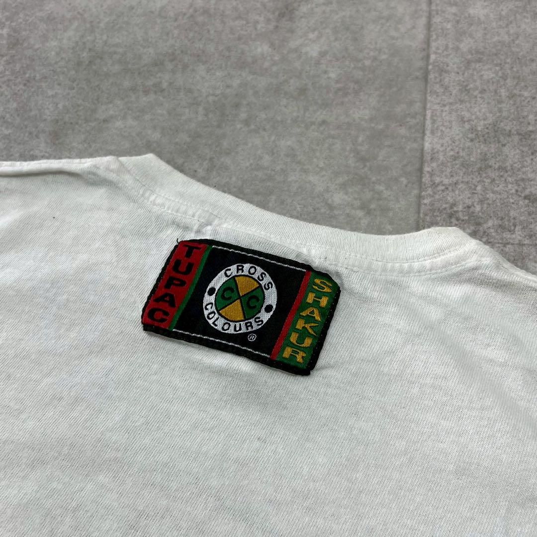レア　クロスカラーズ　ツーパック　2pac tシャツ ラップT 90s 白　L レア クロスカラーズ ツーパック 2pac tシャツ ラップT 90s 白 L
