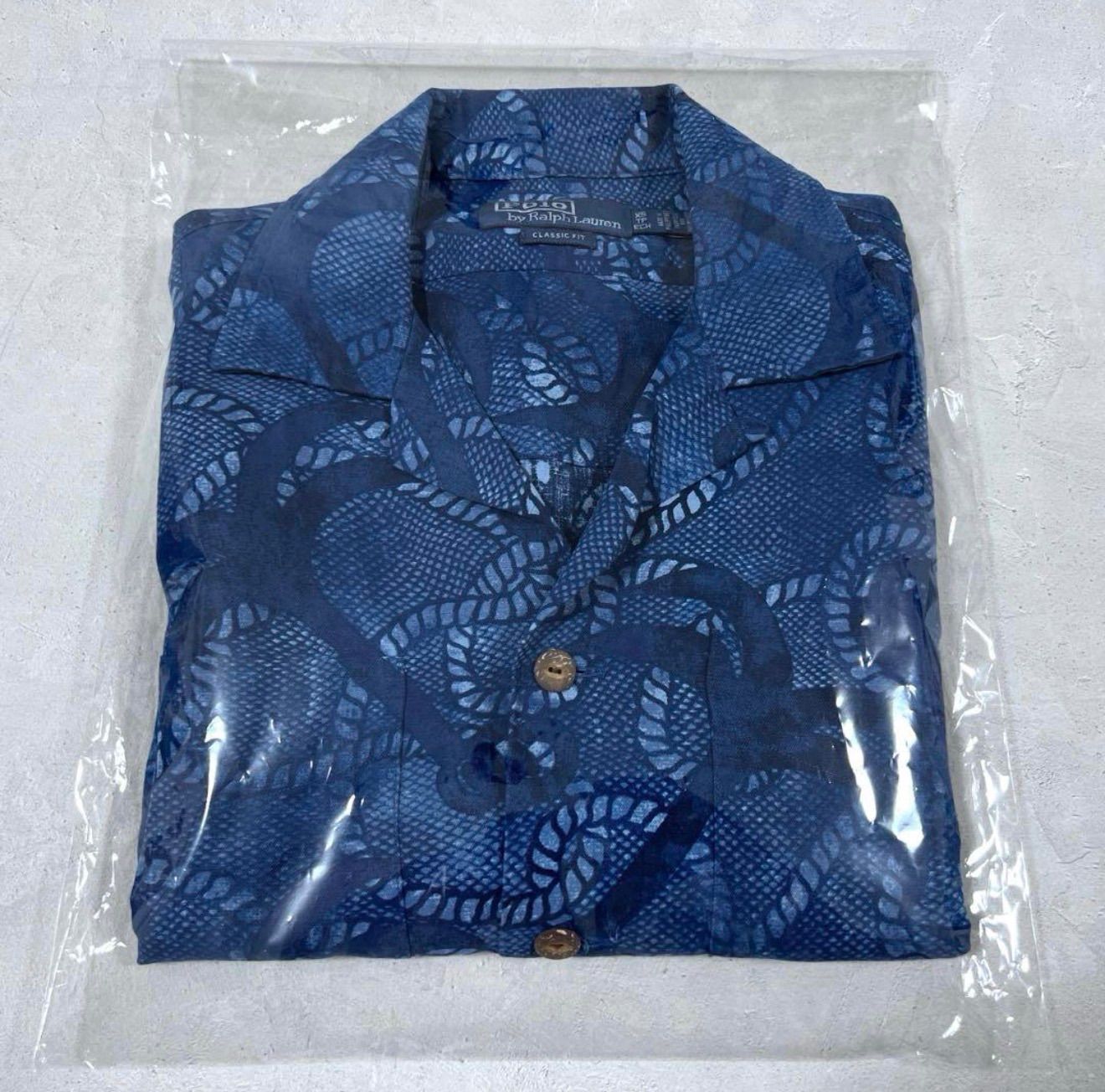 24SS ポロラルフローレン リネンシルク オープンカラーシャツ