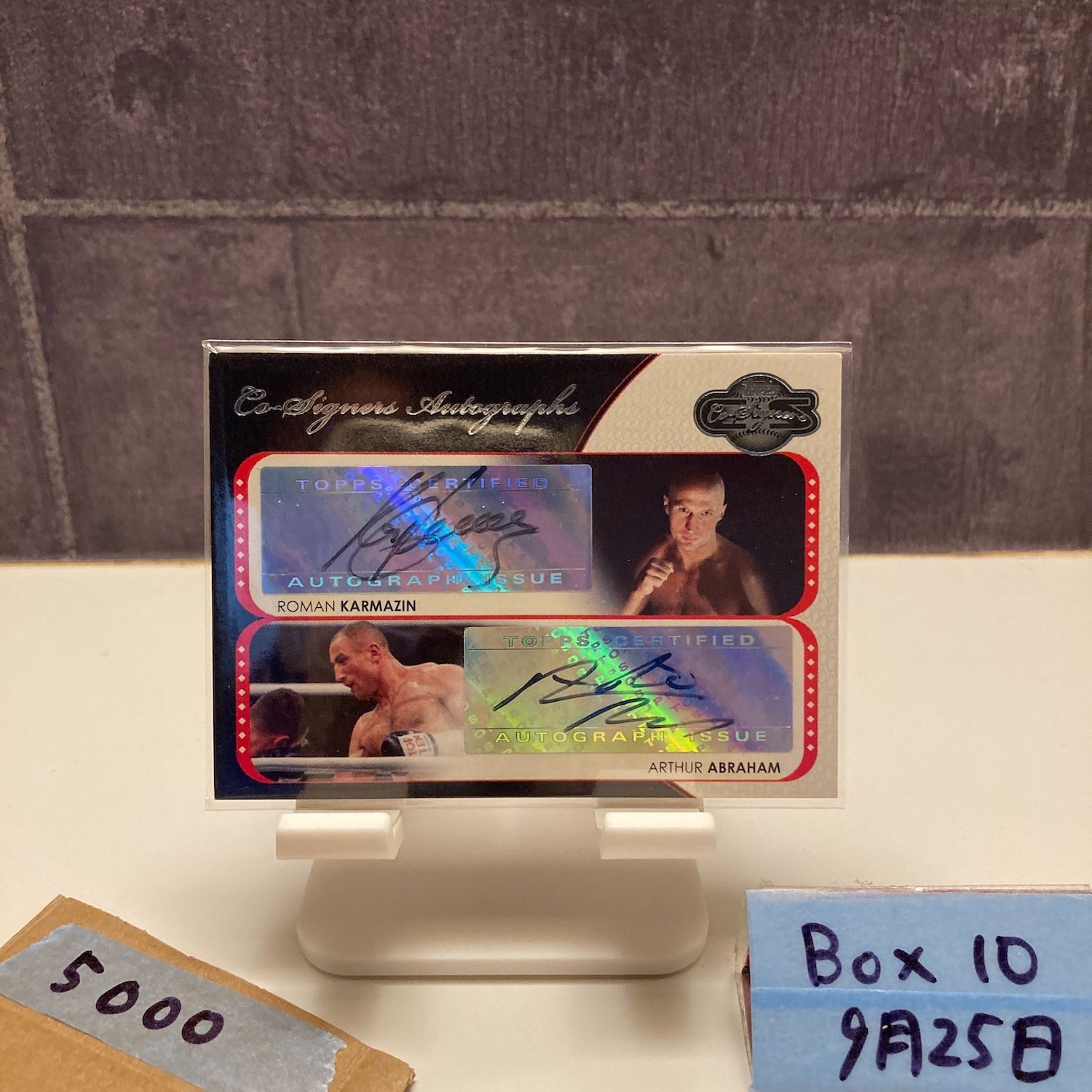 2008 Topps Co-Signers Roman Karmazin Arthur Abraham 直筆サイン Dual Autograph カード