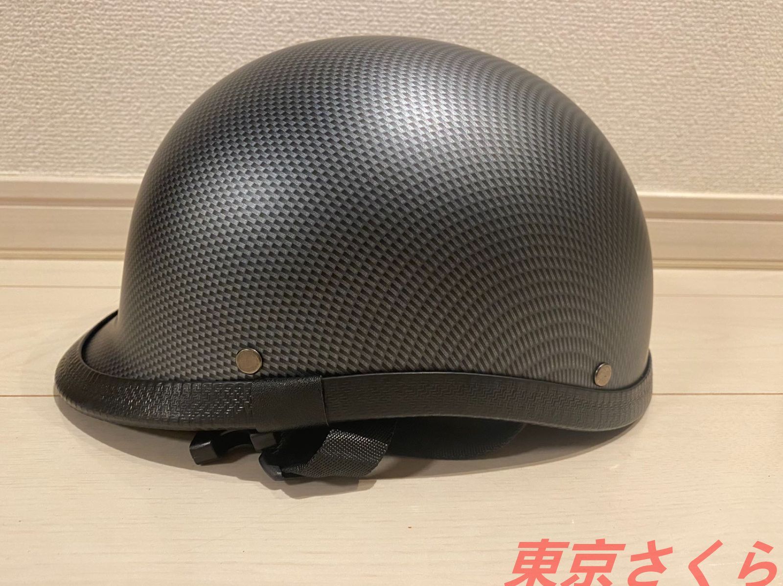 マットカーボン調ハーレーヘルメットハーフ半ヘル半キャップ半帽子新品 - メルカリ