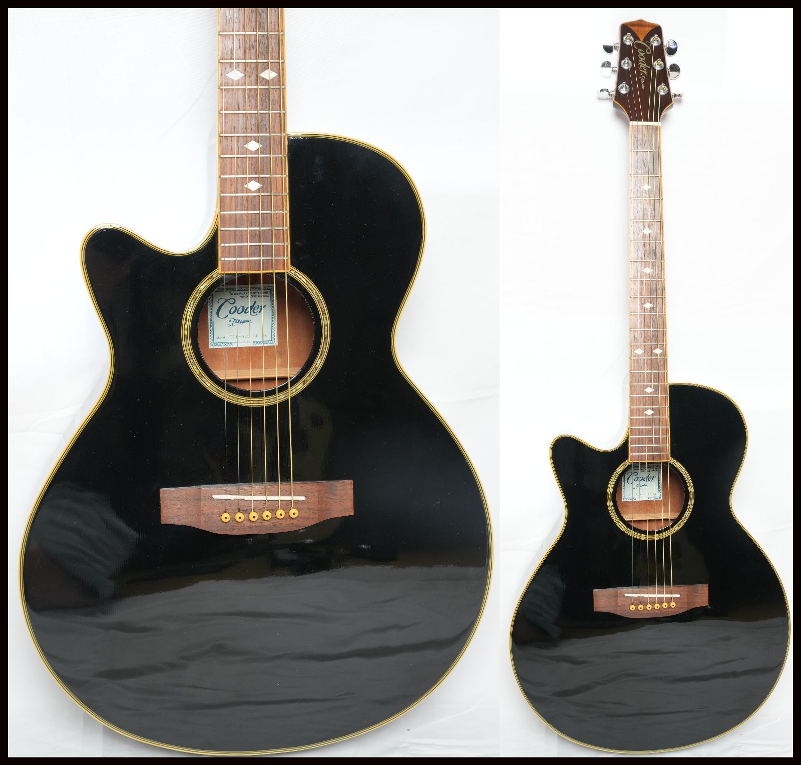 ☆Cooder by TAKAMINE TCP-520 LH BLACK LEFTY 左用エレアコ 状態良好