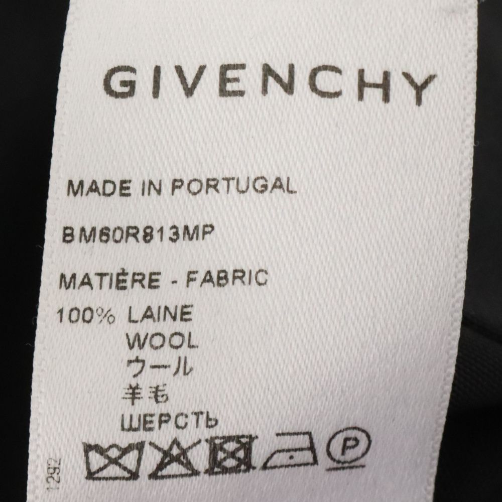 GIVENCHY (ジバンシィ) ピンタックオーバーサイズ ウール 長袖シャツ ...