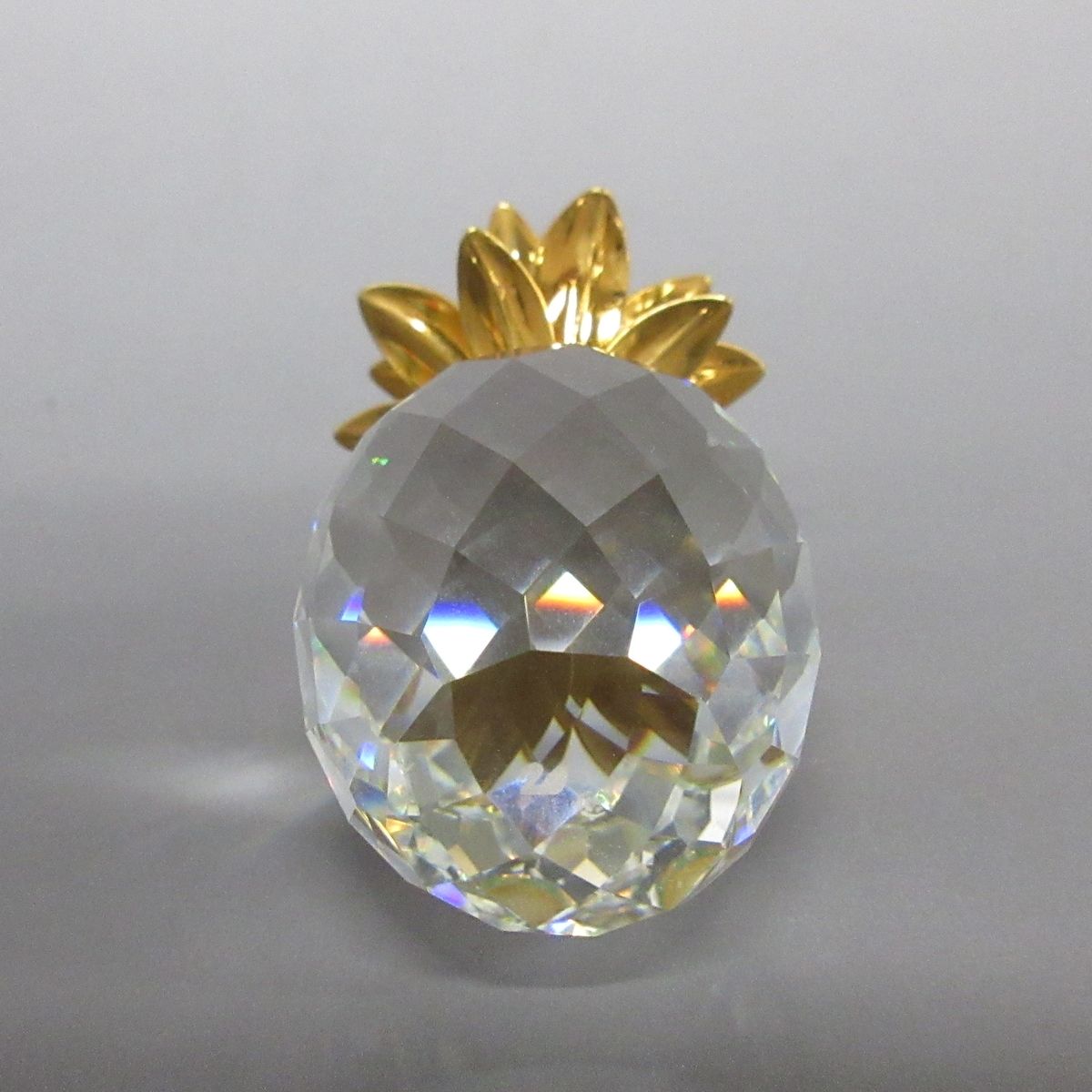 SWAROVSKI(スワロフスキー) 小物美品 - クリア×ゴールド 置物 ...