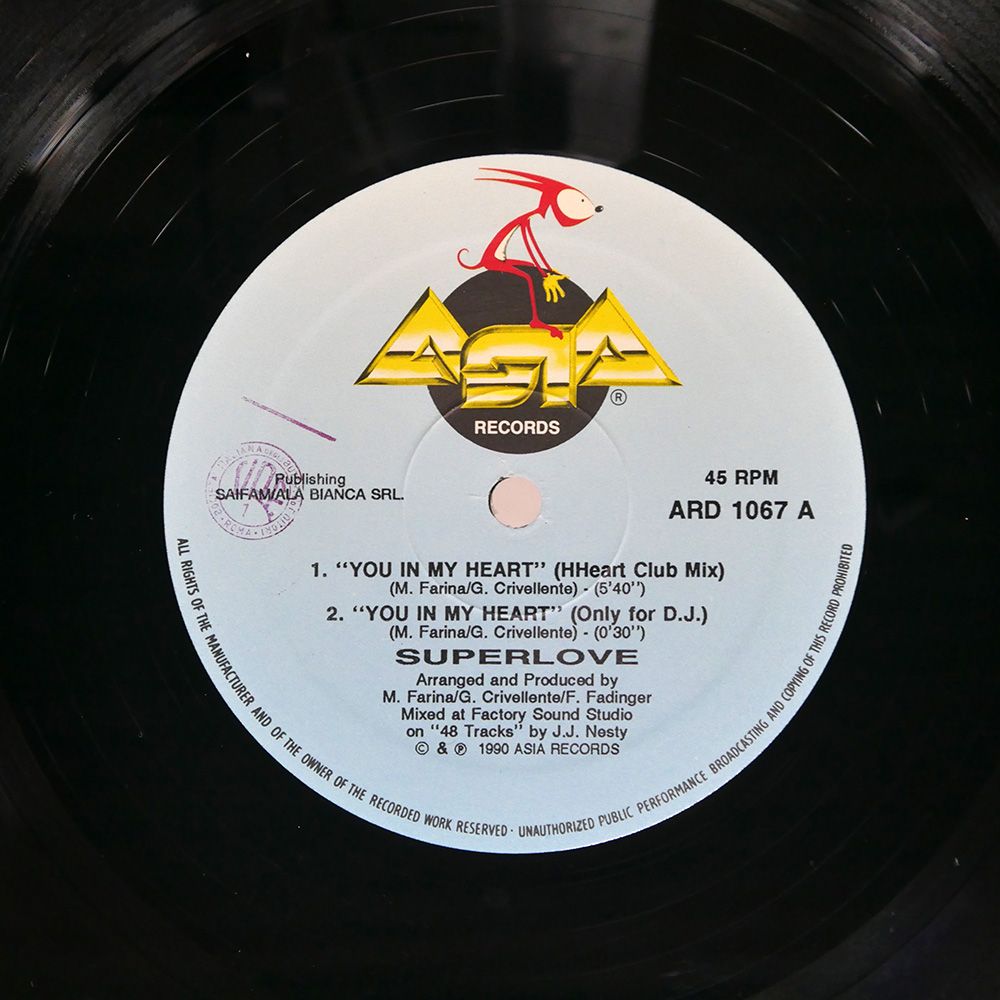 イタリア盤 SUPERLOVE/YOU IN MY HEART/ASIA ARD1067 12 - メルカリ