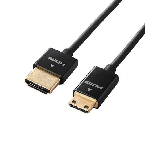 エレコム HDMIケーブル イーサネット対応 スーパースリム mini 2.0m ブラック DH-HD14SSM20BK （1点）
