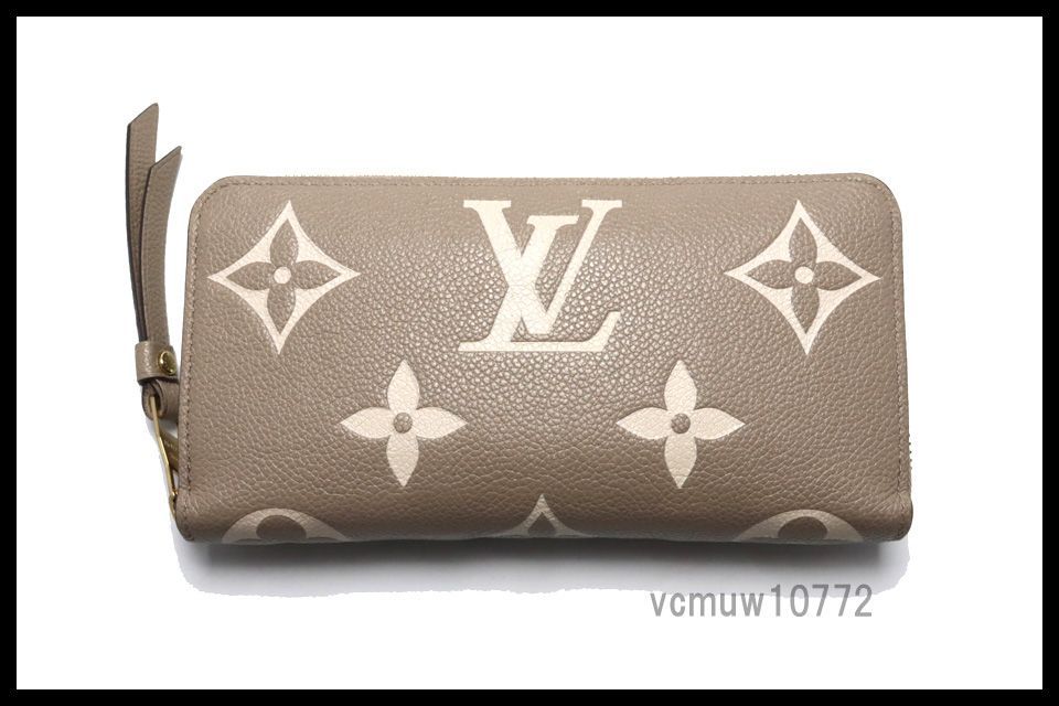 RFIDタグ近年 美 LOUIS VUITTON モノグラムアンプラント バイ レザー ラウンドファスナー 長財布 ルイヴィトン 0213ll35378