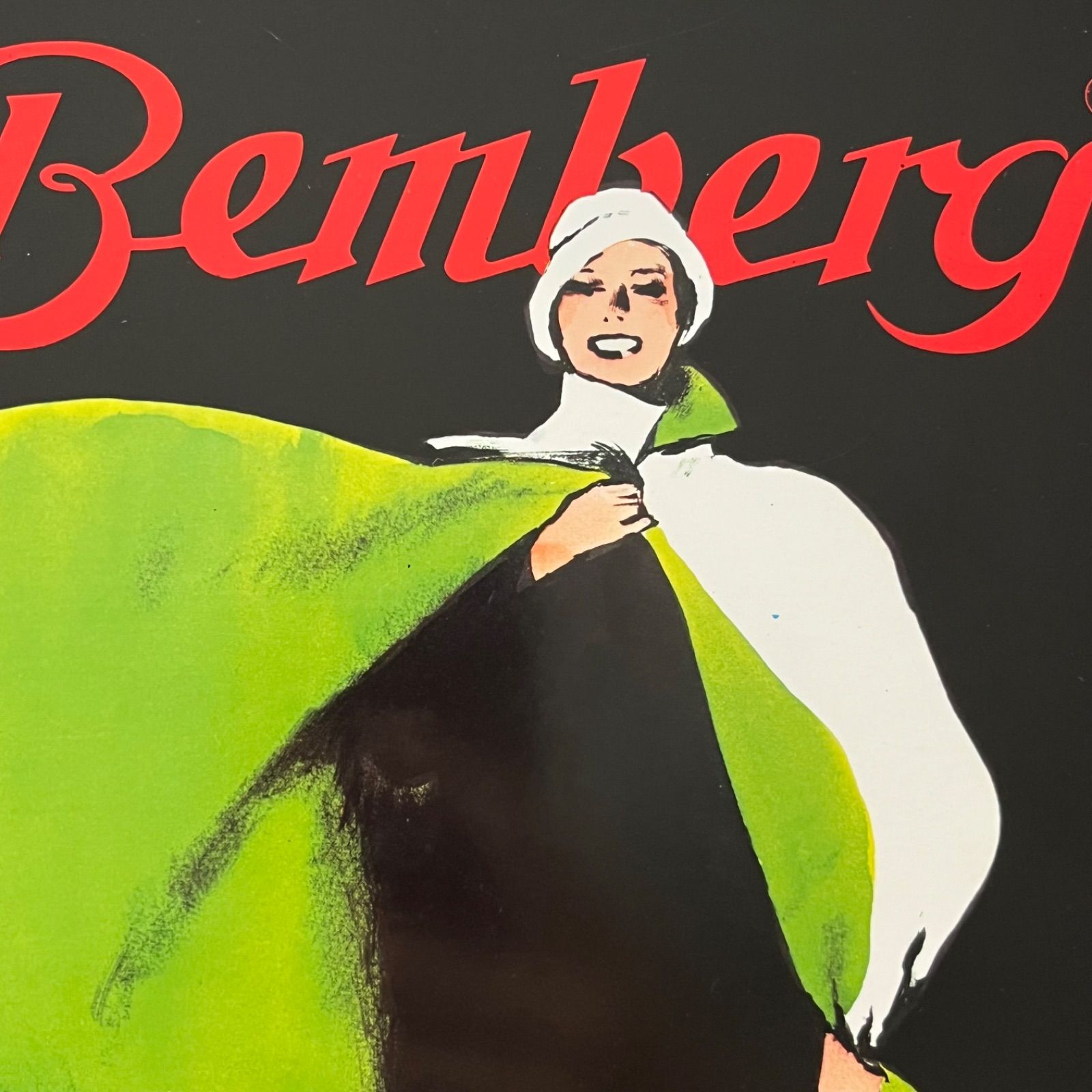 1982 広告＞ Bemberg Rene Gruau ポスター ヴィンテージ アート