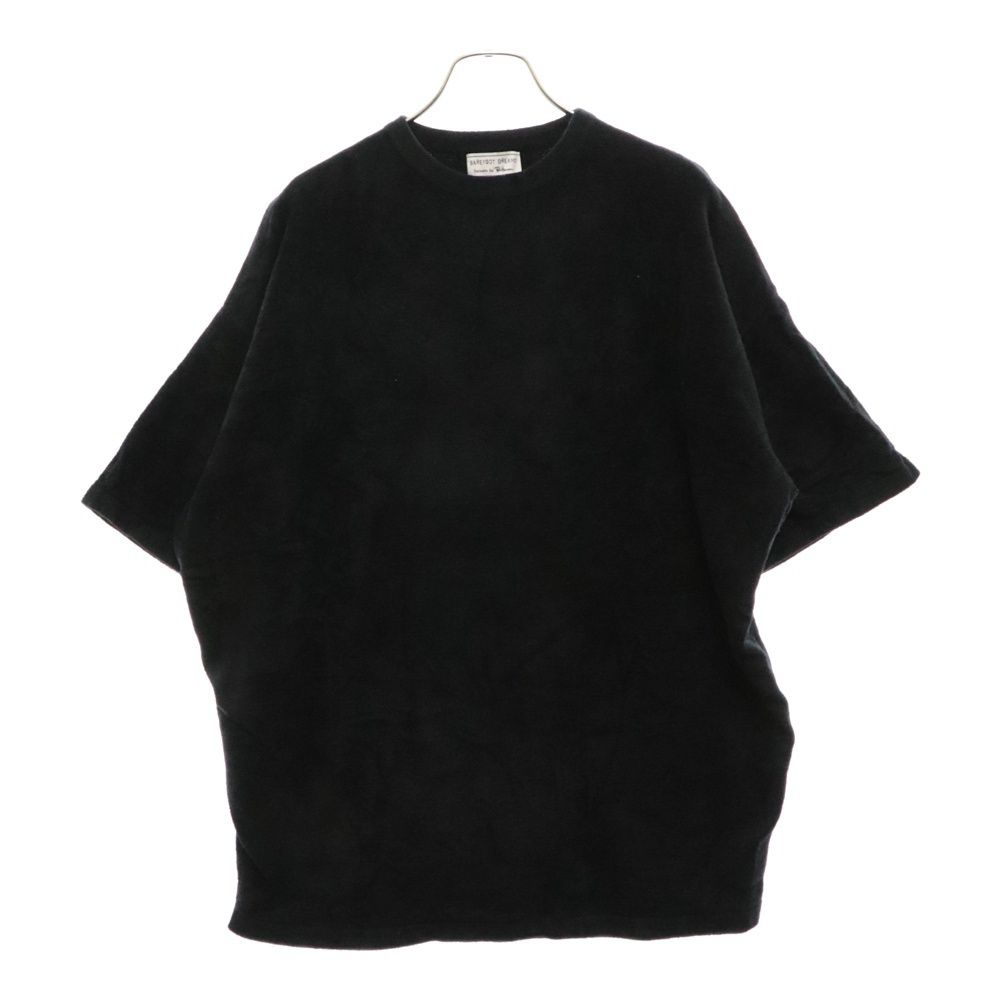 BAREFOOT DREAMS (ベアフットドリームス) ナイロン混 クルーネック 半袖Tシャツ カットソー ブラック SZMCU22089