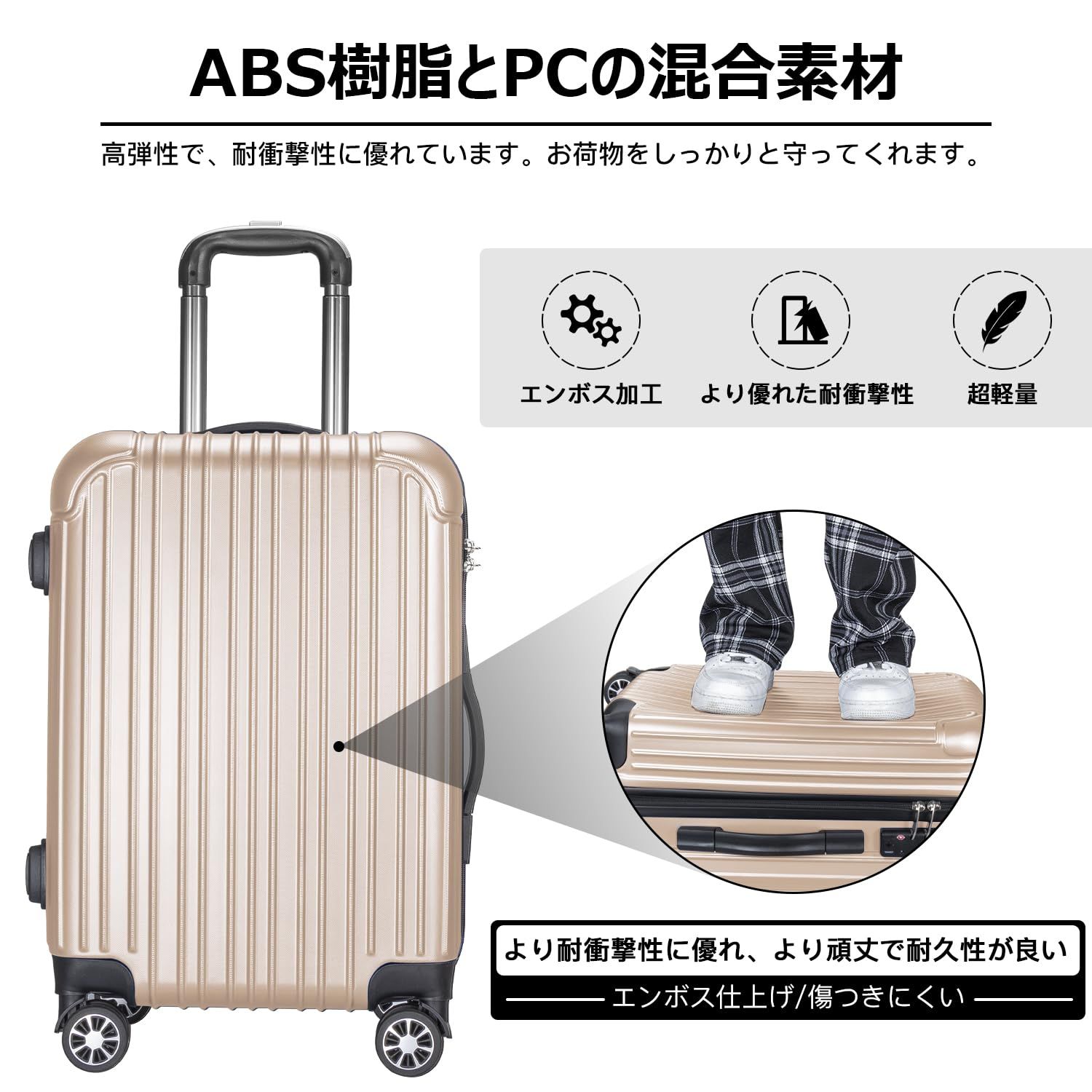  スーツケース キャリーケース キャリーバッグ 機内持込 TSAダイヤル式ロック 耐衝撃 VARNIC 大型 超軽量 静音ダブルキャスター 旅行 出張 その他 旅行かばん 小分けバッグ