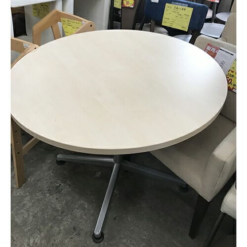 【中古】丸テーブル 十字レッグ 幅900×奥行900×高さ720 【送料無料】【業務用】