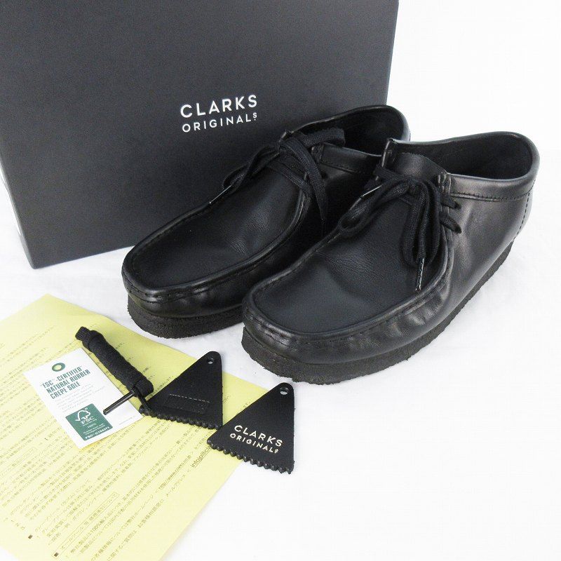 靴 Clarks Wallabee Leather 11826 Black 25.5 クラークス clarks Wallabee Leather 11826 Black ワラビー ブーツ