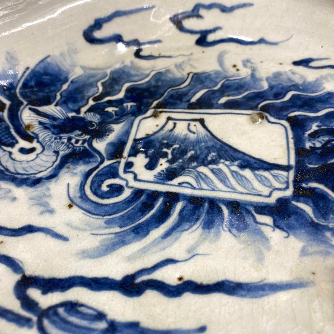 古伊万里 鮑形大皿 横幅約29.8㎝ 東Y6-0606①