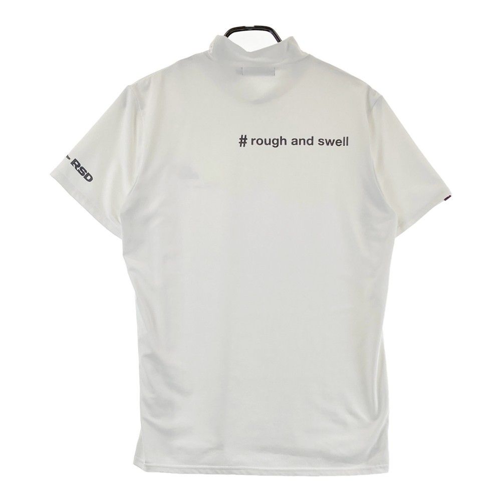 サイズ：M ROUGH&SWELL ラフアンドスウェル モックネック 半袖Tシャツ ホワイト系 [240101296144]# ゴルフウェア メンズ  ストスト