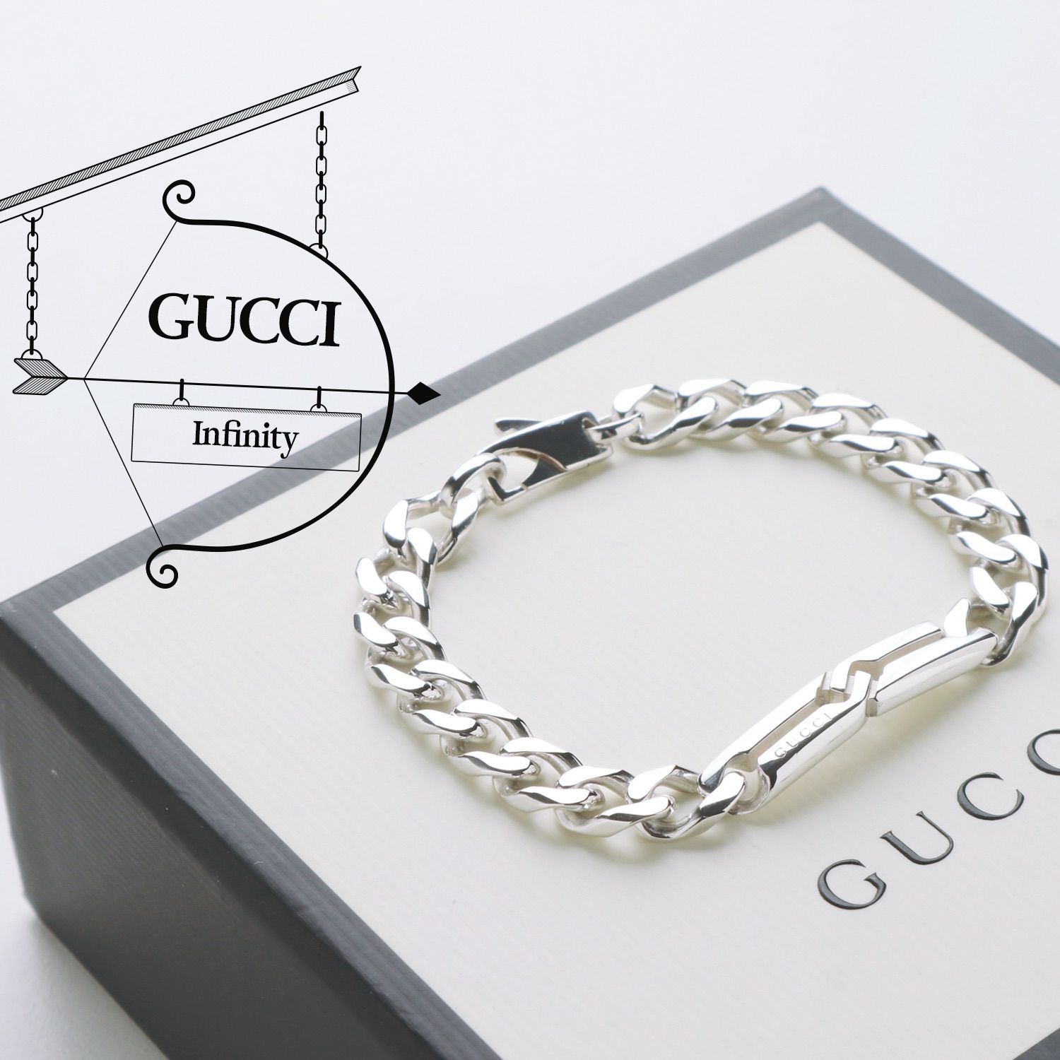 GUCCI グッチ インフィニティ ノット ブレスレット - c.2000s