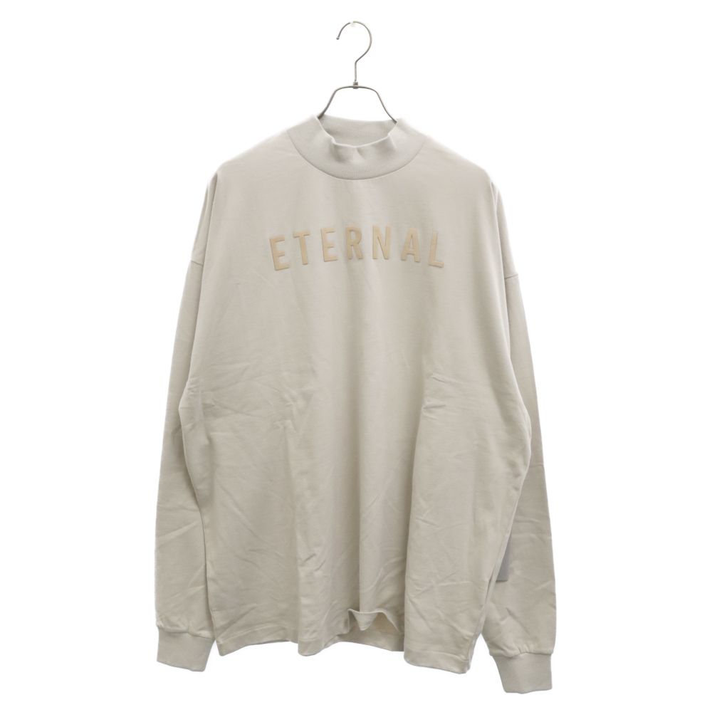 FEAR OF GOD (フィアオブゴッド) ETERNAL COTTON LS T-SHIRT エターナルフェルトロゴ長袖Tシャツ ベージュ