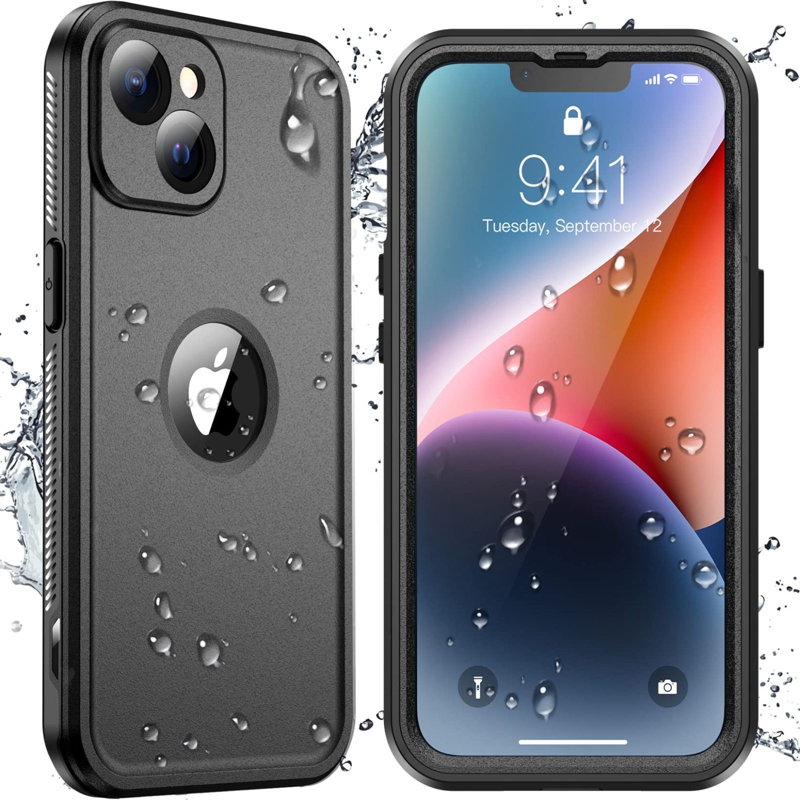 【在庫処分】14 14 Plus Plus Plus 14 (iPhone 防水ケース 防水ケース ケース 全面保護のアイフォン 6.7) 米軍MIL規格 画面レンズ保護 耐衝撃 タッチ可 黄ばみ防止 クリア IP68完全防水 iPhone